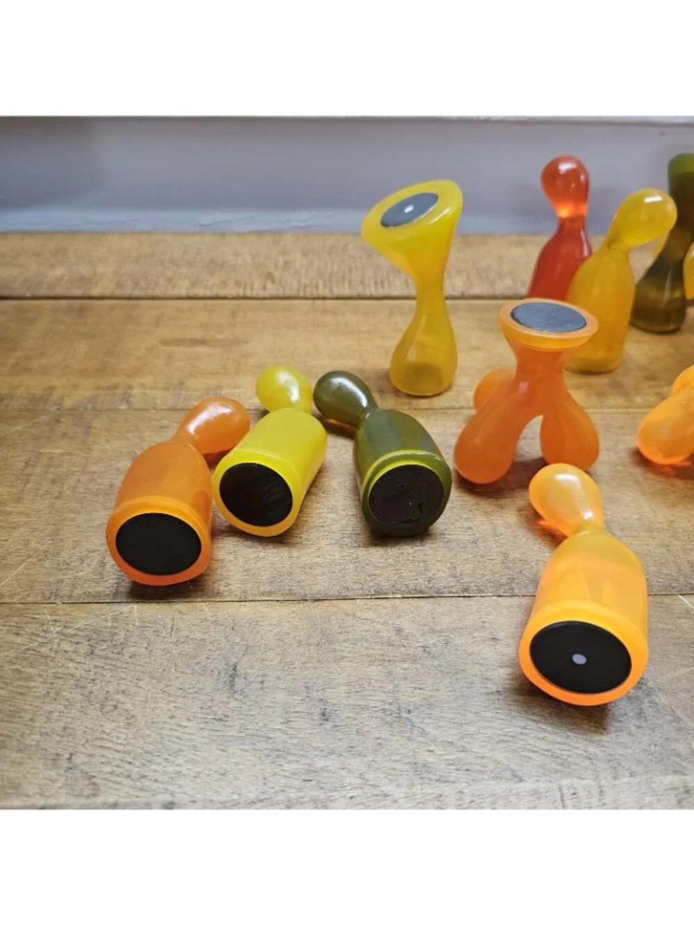 OLIBLOCK architectural building blocks 2001 -24 PC Set Clear Tube Orange